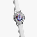 Scottish Rutherford Clan Tartan Crest Badge Silver Automatic Watch Size 46mm
