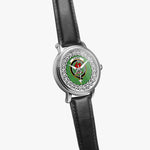 Currie Scottish Clan Tartan Crest Badge Silver Automatic Watch Size 46mm