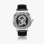 Colquhoun Scottish Clan Tartan Crest Badge Silver Automatic Watch Size 46mm