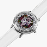 McGill Scottish Clan Tartan Crest Badge Silver Automatic Watch Size 46mm