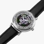 Fleming Scottish Clan Tartan Badge Crest Silver Automatic Watch Size 46mm