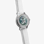 MacNeill Of Colonsay Scottish Clan Tartan Crest Badge Silver Automatic Watch Size 46mm