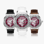 Scottish Little Clan Tartan Crest Badge Silver Automatic Watch Size 46mm