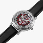 MacBean Clan Tartan Crest Badge Silver Automatic Watch Size 46mm