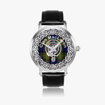 MacLaren Scottish Clan Tartan Crest Badge Old Silver Automatic Watch Size 46mm