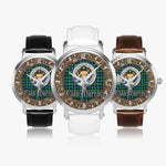 Scottish Murray of Athole Celtic Circle Silver Automatic Watch Size 46mm