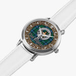 Scottish Urquhart Celtic Circle Silver Automatic Watch Size 46mm