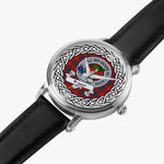 Scottish Fraser Scottish Clan Tartan Crest Badge Silver Automatic Watch Size 46mm
