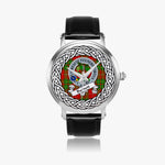 Scottish Burnett Celtic Circle Silver Automatic Watch Size 46mm