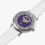 Allardice Scottish Clan Tartan Crest Badge Silver Automatic Watch Size 46mm