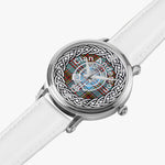 Scottish Anderson Clan Tartan Crest Badge Silver Automatic Watch Size 46mm