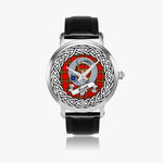 Scott Scottish Clan Tartan Crest Badge Silver Automatic Watch Size 46mm