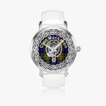 MacLaren Scottish Clan Tartan Crest Badge Old Silver Automatic Watch Size 46mm