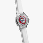 MacRae Scottish Clan Tartan Crest Badge Silver Automatic Watch Size 46mm