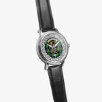 Spottiswood Scottish Clan Tartan Crest Badge Silver Automatic Watch Size 46mm