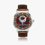 Scottish Ruthven Celtic Circle Silver Automatic Watch Size 46mm