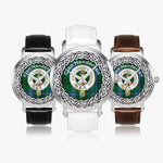 Henderson Scottish Clan Tartan Old Silver Automatic Watch Size 46mm