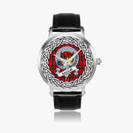 MacGill Scottish Clan Tartan Crest Badge Silver Automatic Watch Size 46mm