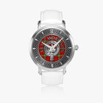 Clan Morrison Crest & Tartan Knot Sterling Silver Unisex Automatic Watch (Silver) Size 46mm