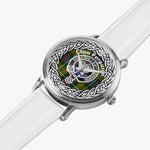 Ferguson Scottish Clan Tartan Crest Badge Silver Automatic Watch Size 46mm