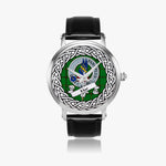 Mar Scottish Clan Tartan Crest Badge Silver Automatic Watch Size 46mm