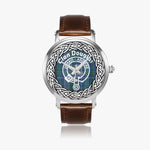 Douglas surname Scottish clan tartan crest badge Circle Silver Automatic Watch Size 46mm