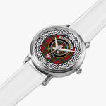 MacCulloch (McCulloch) Scottish Clan Tartan Crest Badge Silver Automatic Watch Size 46mm