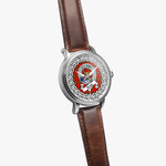 Scott Scottish Clan Tartan Crest Badge Silver Automatic Watch Size 46mm