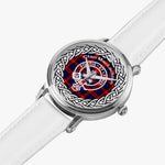 Scottish MacLachlan Clan Tartan Crest Badge Silver Automatic Watch Size 46mm