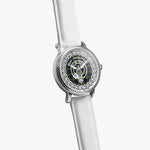 Scottish Colquhoun Clan Tartan Crest Badge Silver Automatic Watch Size 46mm
