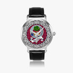 Hamilton Scottish Clan Tartan Crest Badge Silver Automatic Watch Size 46mm