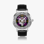 MacDonald of Glengarry Scottish Clan Tartan Crest Badge Silver Automatic Watch Size 46mm