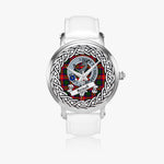 Riddell Scottish Clan Tartan Crest Badge Silver Automatic Watch Size 46mm