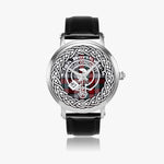 Borthwick Ancient Scottish Clan Tartan Crest Badge Silver Automatic Watch Size 46mm