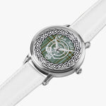 Scottish Kelly Clan Tartan Crest Badge Silver Automatic Watch Size 46mm
