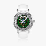 Ged Scottish Clan Tartan Crest Badge Silver Automatic Watch Size 46mm