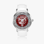 Scottish Cunningham Clan Tartan Crest Badge Silver Automatic Watch Size 46mm