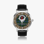 Scottish Farquharson Celtic Circle Silver Automatic Watch Size 46mm