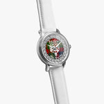 Foster Scottish Clan Tartan Crest Badge Silver Automatic Watch Size 46mm