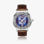 Elliot Scottish Clan Tartan Crest Badge Silver Automatic Watch Size 46mm