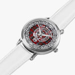 MacBean Clan Tartan Crest Badge Silver Automatic Watch Size 46mm