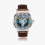 Scottish Garden Clan Tartan Crest Badge Silver Automatic Watch Size 46mm