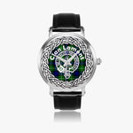 Scottish Lamont Clan Tartan Crest Badge Silver Automatic Watch Size 46mm