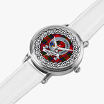 MacNicol Scottish Clan Tartan Crest Badge Silver Automatic Watch Size 46mm