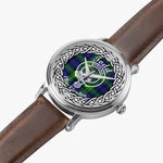 Todd Scottish Clan Tartan Crest Badge Silver Automatic Watch Size 46mm