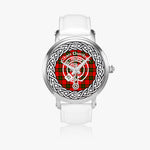 Scottish Dunbar Clan Tartan Crest Badge Silver Automatic Watch Size 46mm