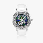 Paterson Scottish Clan Tartan Crest Badge Silver Automatic Watch Size 46mm
