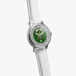 Don Scottish Clan Tartan Crest Badge Silver Automatic Watch Size 46mm
