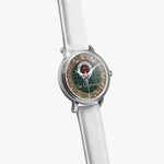 Scottish Farquharson Celtic Circle Silver Automatic Watch Size 46mm