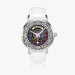 Dalmahoy Scottish Clan Tartan Crest Badge Silver Automatic Watch Size 46mm